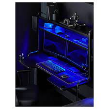 This ikea desk hack cost less than $100 too, and looks fabulous! Fredde Gaming Desk Black 185x74x146 Cm Ikea