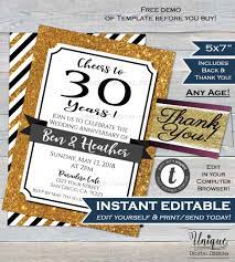 30th Anniversary Invitation Thirtieth Wedding Anniversary Etsy 50th Anniversary Invitations Anniversary Invitations Wedding Anniversary Invitations