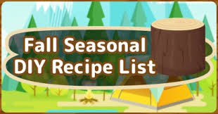 Animal Crossing Fall Autumn Seasonal Diy Recipes Limited Time Furniture List Acnh Gamewith Animal Crossing Diy Food Recipes Autumn Animals