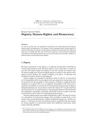 Pdf Dignity Human Rights And Democracy