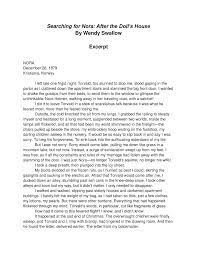 Searching for Nora by Wendy Swallow an Excerpt - Searching for Nora: After  the Doll's House By Wendy - Studocu
