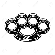 High quality brass knuckles for sale do you need to add some power to your punch? Brass Knuckles Black And White Vector Illustration Violence Royalty Free Cliparts Vectors And Stock Illustration Image 110278173