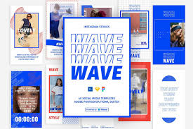 These video templates include commercial and marketing templates such as intros, column packaging, corporate promotion, etc. Wave Instagram Template Instagram Template Instagram Mockup Strong Typography