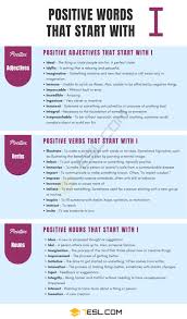 What are some describing words that start with m? Positive Words That Start With I Adjectives Verbs Nouns 7esl