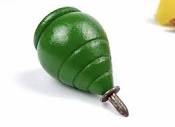 1950's Green Wooden Top Toy Metal Tip | Antique Spinning Toy Top ...