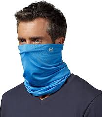 amazon com mission cooling neck gaiter 12 ways to wears face mask upf 50 cools when wet blue clothing neck gaiter face mask the body shop
