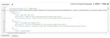 Integrated Json And Yaml Editor Aws Cloudformation
