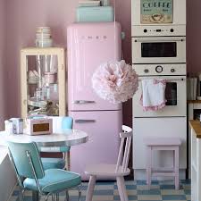 retro sweet kitchen pink and blue pink