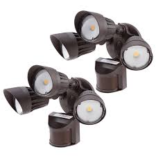 Security lighting is a system designed to deter intruders from entering your home. Leonlite Led Security Lights Motion Sensor Light Outdoor 3 Head Flood Light 30w 250w Equiv Ip65 Waterproof 3000k Warm White Etl Listed Outdoor Lighting For Patios Garage Decks Bronze Wayfair