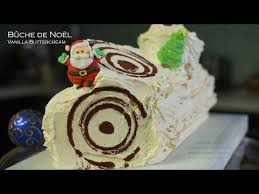Buche De Noel Vanilla Buttercream Yule Log Bruno Albouze The Real Deal Creme Au Beurre Buche De Noel Recette Buche Patissiere