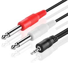 3.5mm 1/8 jack mini plug to 2 rca male stereo phono audio speaker adapter cable. Premium 3 5mm Trs To Dual 1 4 Inch Ts Audio Cable 3ft Male 3 5mm 1 8 Stereo Aux Auxiliary To 6 35mm 1 4 Y Adapter Connector Wire Cord Plug Jack Walmart Com Walmart Com