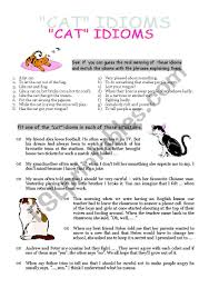 Did you swallow your tongue ? Cats Esl Worksheet By Miracle 5