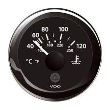 Vdo Termometro Acqua 40 120 C Nero Gamaronline Prodotti Per La Nautica