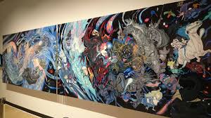 Tiffany On Twitter Yoshitaka Amano S Full Length Ffxv Big Bang Artwork Takes Up Two Large Panels This Version Is The Extended Version Showing A Black Haired Woman Riding A White Horse A Character Unofficial fan page dedicated to amano's art. length ffxv big bang artwork