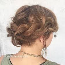 Chocolate brown short hair with side part. 50 Hottest Prom Hairstyles For Short Hair