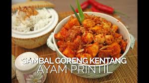 Setengah siung bawang bombay cincang. Resep Dan Cara Membuat Sambal Goreng Kentang Ayam Printil Paling Mantap Youtube