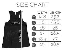 bella canvas 8800 size chart womens flowy racerback tank flat lay mockup t shirt tank size chart bella canvas size chart