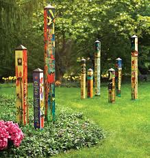 You might instead want your memory garden to be a place of inspiration and hope, incorporating brighter colors, such as red and orange, and adding playful statuary. Peace Poles In The Garden