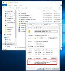 Use the 'properties' command in the windows explorer to unlock the file. How To Unblock Files Downloaded From Internet In Windows 10