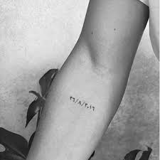 Great digital representation of a series of numbers that means something special to this tattoo wearer. Custom Date Tattoo Design Arabic Numbers Etsy
