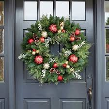 Decorated 30 60cm Wreath Costco Uk Christmas Wreaths Christmas Floral Christmas Door Decorations