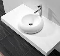Europe Popular White Matt Solid Surface Slope Drainage Design Bathroom  Design Shower Basin