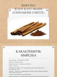 Kulit kayu manis 7 gram. Simplisia Kayu Manis