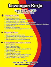 Ada perusahaan yang sedang membuka kesempatan lowongan kerja guru tk ,paud ,guru bimba aiueo, guru, guru tk, guru bimbingan belajar dan banyak lagi melalui indeed.com. Gaji Guru Bimba Aiueo 2020 Cara Golden