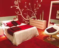 Red And White Room Design