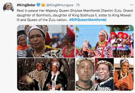 Queen mantfombi, 65, became interim leader of the country's largest ethnic group last month after. Sczc6ph04k Blm