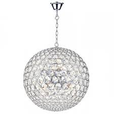 Sottae modern crystal pendant light, mini crystal chandelier,globe pendant light fixture,glass hanging ceiling light,globe pendant light for kitchen island,living room,bedroom,dining room. Fiesta Chrome And Crystal Glass Globe Ceiling Pendant 8lt