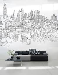 Black And White Mural Design 11 Larger Than Life Wall Mural Designs Mural Wallpaper Wallpaper Interior Design Wall Murals