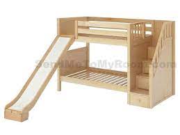 Being a combination of white and vibrant pink, this loft bed is a set designed to enhance any girl's bedroom. Bed Bunk Medium Slide Staircase Stellar Stellar Medium Bunk Bed With Slide And Staircase Bunk Bed With Slide Bed With Slide Diy Bunk Bed