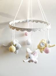 Baby Mobile Crochet Elephant Crochet Baby Gift Handmade Etsy Crochet Baby Mobiles Crochet Baby Gifts Crochet Elephant