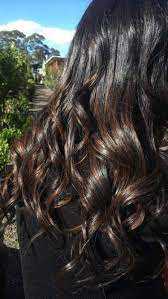 My First Balayage Chocolate Brown On Black Hair Hair Color For Black Hair Black Hair With Highlights Brunette Hair Color