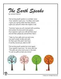 Teach this poem for how o'hara uses references or for the humor. Earth Day Kids Poems Woo Jr Kids Activities