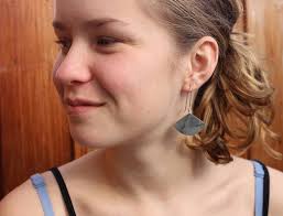 Beautiful Argillite Fan Earrings