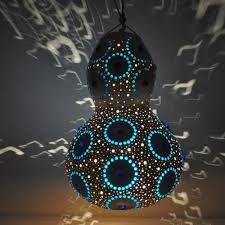 Su Kabak Avize Su Kabak Abajur Ozel Hediye Gourd Lamp Avize Hediyeler Kelebekler