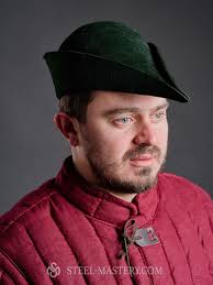 Vilt historische hoed, aangepaste middeleeuwse pet, vilten hoed 16e eeuw,  LARP, Renaissance fair, middeleeuwse barethoed van Steel Mastery