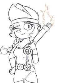 Coloring page of brawl stars to print for free. Wonderful Amber Brawl Stars Coloring Page Free Printable Coloring Pages For Kids