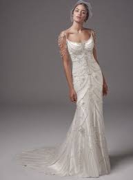 Sottero And Midgley For Maggie Sottero 7sc399 Dominique Column Wedding Dress Wedding Dresses Beaded Wedding Dresses Simple