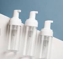 Empty Plastic Foam Pump Bottle 120ml 150ml 200ml clear White Blue PET  Facial Cleanser Mousse 60ml Plastic Bottle