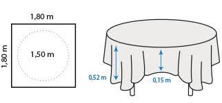 Une nappe de table ronde pour un mariage ou un baptême harmonieux. Comment Napper Une Table Ronde Thouy