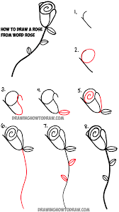 How To Draw A Rose From Word Rose Drawing Tutorial For Kids How To Draw Step By Step Drawing Tutorials How to draw for kids: