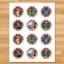 Lilo And Stitch Cupcake Toppers Lilo And Stitch Stickers Etsy In 2021 Lilo And Stitch Lilo Disney Birthday Party