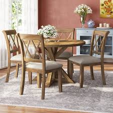 Gracie Oaks Leonila Cross Buck 5 Piece Dining Set Reviews Wayfair In 2020 Dining Room Sets Dining Room Table Set 5 Piece Dining Set