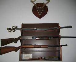Gun rack 4 gun vertical wall display solid oak. 21 Interesting Gun Cabinet And Rack Plans To Securely Store Your Guns