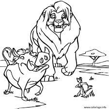Dessin lionceau inspirant photos coloriages à imprimer le. Coloriage Le Roi Lion Avec Pumbaa Et Timon Dessin Roi Lion A Imprimer