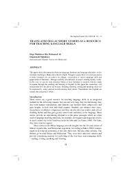 I will start with types of bahasa melayu that we have and we will later on progress further… Pdf Translated Malay Short Stories As A Resource For Teaching Language Skills Haja Mohideen Mohd Ali Academia Edu