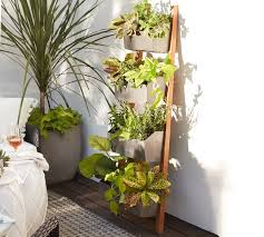 Ladder Planter Stand Pottery Barn Start with an old ladder.